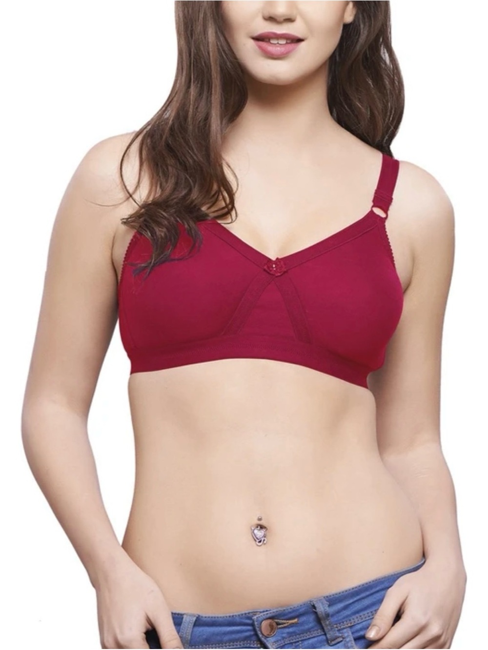 Hemali Comfort Bra in Wine Red